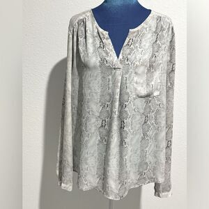 Elegant Snake Print Women's Top